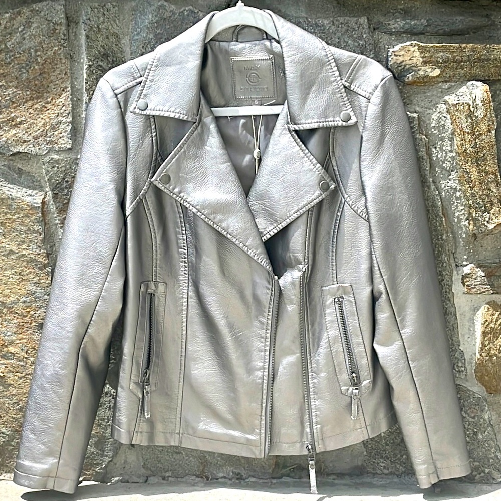 Max Studio 100% vegan leather jacket.